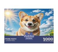 Pembroke Welsh Corgi 1000 Piece Jigsaw Puzzles Fun Challenging Modern Pet Dog Classic Educational Games Creativity & Gift Giving For Children And Adults Aged 14 And Over 38x26cm/1000pcs