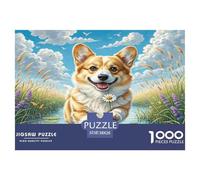 Pembroke Welsh Corgi 1000 Piece Jigsaw Puzzles Fun Challenging Modern Pet Dog Educational Game Creativity & Gift Giving For Children And Adults Aged 14 And Over 38x26cm/1000pcs