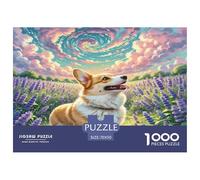 Pembroke Welsh Corgi 1000 Piece Jigsaw Puzzles Fun Challenging Modern Pet Dog Educational Game for The Whole Gifts For Children And Adults Aged 14 And Over 70x50cm/1000pcs