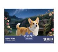 Pembroke Welsh Corgi 1000 Piece Jigsaw Puzzles Fun Challenging Modern Pet Dog Educational Game for The Whole Gifts for Adults And Kids Age 38x26cm/1000pcs