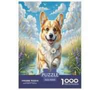 Pembroke Welsh Corgi 1000 Piece Jigsaw Puzzles Fun Challenging Modern Pet Dog Puzzles Game Beautiful Decoration for Adults And Kids Age 70x50cm/1000pcs