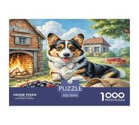 Pembroke Welsh Corgi 1000 Piece Jigsaw Puzzles Fun Challenging Modern Pet Dog Puzzles Game for The Whole Gifts Suitable for Children & People Aged 14+ 70x50cm/1000pcs