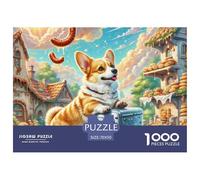 Pembroke Welsh Corgi 1000 Pieces for Adults Jigsaw Puzzles Beautiful Decoration Puzzle Pet Dog Challenging Puzzles Gifts for Men70x50cm/1000pcs