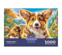 Pembroke Welsh Corgi 1000 Pieces Jigsaw Puzzle for Adults. Difficult Puzzle, Game Challenge Toy, Home Decoration 38x26cm/1000pcs
