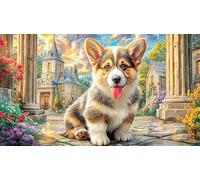Pembroke-Welsh-Corgi 1000 Pieces Puzzle for Adults Recycled Paper Fun and Challenging Family Game Great Gift Idea for Wall Decoration and Gifts 38x26/1000pcs