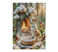 Pembroke Welsh Corgi 300 Piece Complete Jigsaw Puzzle Set Cute Pet Animals Teens Beginners Educational Challenge Puzzle Fans Group Play Anniversary Creativity & Gift Giving 300 PCS