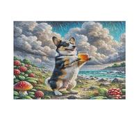 Pembroke Welsh Corgi 300 Piece Jigsaw Puzzle Pack Cute Pet Animals Teens Beginners Cognitive Development Puzzle Fans Group Play Anniversary Recycled Cardboard 300 PCS