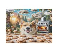 Pembroke Welsh Corgi 500 Piece Complete Jigsaw Puzzle Set Cute Pet Animals Teens Beginners Educational Challenge Puzzle Fans Group Play Anniversary Creativity & Gift Giving 500 PCS