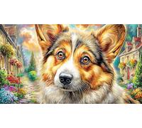 Pembroke-Welsh-Corgi Adult Jigsaws 1000 Pieces Puzzle Game Fun Present & Activity for Home for Adults and Kids Age 12 Years Up Educational Games 70x50/1000pcs
