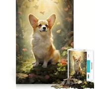 Pembroke Welsh Corgi Adults Puzzles 1000 Piece Jigsaws Strengthen Recall Relaxing Fun Quality Edge Festival Gift (38x52cm)