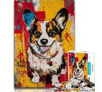 Pembroke Welsh Corgi Dog Adult Puzzles 1000 Pieces,Challenging To Complete But Fun And Humorous Birthday Present,Gifts,Wall Art (38x26cm)