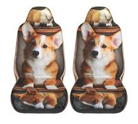 Pembroke Welsh Corgi Dog Car Seat Covers,Universal Auto Front Seats Protector Fits for Cars,SUV Sedan,Truck