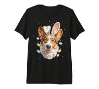 Pembroke Welsh Corgi Dog Easter Rabbit Eggs Bunny Ears Cute Premium T-Shirt