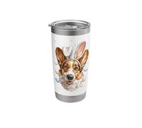 Pembroke Welsh Corgi Dog Easter Rabbit Eggs Bunny Ears Cute Stainless Steel Insulated Tumbler