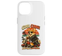 Pembroke Welsh Corgi drinking ice coffee on motorbike DIGOR Case for iPhone 14