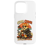 Pembroke Welsh Corgi drinking ice coffee on motorbike DIGOR Case for iPhone 15 Pro Max