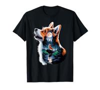 Pembroke Welsh Corgi Howling to The Moon Corgis T-Shirt