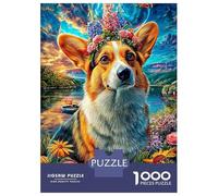 Pembroke Welsh Corgi Jigsaw Puzzle for Adults And Teenagers, Impossible 1000 Piece Puzzle, Mindfulness & Family Fun Activity, Challenging Puzzle Game 52x38cm/1000pcs