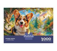 Pembroke Welsh Corgi Jigsaw Puzzle for Adults& Kids,1000 Pieces Challenge Toy Home Decoration for Adults& Kids Age 14 Years Up 52x38cm/1000pcs