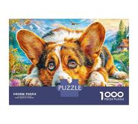 Pembroke Welsh Corgi Jigsaw Puzzle for Adults& Kids,1000 Pieces Challenge Toy Home Decoration for Adults& Kids Age 14 Years Up 52x38cm/1000pcs