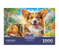 Pembroke Welsh Corgi Jigsaw Puzzle for Adults& Kids,1000 Pieces Challenge Toy Home Decoration for Adults& Kids Age 14 Years Up 70x50cm/1000pcs