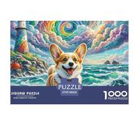Pembroke Welsh Corgi Jigsaw Puzzles for Adults 1000 Beautiful Decoration Puzzle Pet Dog Challenging Puzzles Fun Present & Activity for Home38x26cm/1000pcs