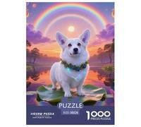 Pembroke Welsh Corgi Jigsaw Puzzles Puzzles for Adults Kids. 1000 Piece Cute Dog Great Gifts Challenge Toy Educational Games Home Decoration for Educational Games Gifts 38x26cm/1000pcs