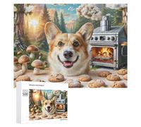 Pembroke Welsh Corgi Jigsaw Puzzles Puzzles for Adults Kids. 500 Pieces Cute Pet Impossible Challenge Toy Educational Games Home Decoration for Adults& Kids Age 14 Years Up 500 PCS