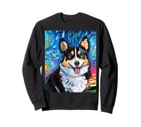 Pembroke Welsh Corgi Portrait Starry Night Dog Artwork Sweatshirt