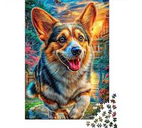 Pembroke Welsh Corgi Puzzle 1000 Pieces, Whimsical Challenge Toy Jigsaw Puzzles for Adults And Kids Age 14 Years Up 52x38cm/1000pcs