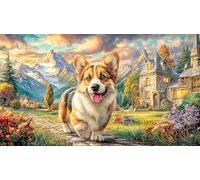 Pembroke-Welsh-Corgi Puzzle for Adults 1000Pc Educational Game Decompression Challenging Puzzles for Adults and Kids Age 12 Years Up Great Gift Idea 70x50/1000pcs