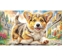 Pembroke-Welsh-Corgi Puzzle for Adults 1000Pc Educational Game Decompression Challenging Puzzles for Adults and Kids Age 12 Years Up Great Gift Idea 38x26/1000pcs