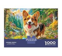 Pembroke Welsh Corgi Puzzles 1000 Piece. Impossible Puzzles Challenge Toy for Adults& Kids Age 14 Years Up 38x26cm/1000pcs