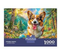 Pembroke Welsh Corgi Puzzles 1000 Piece. Impossible Puzzles Challenge Toy for Adults& Kids Age 14 Years Up 52x38cm/1000pcs