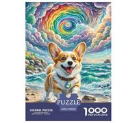 Pembroke Welsh Corgi Puzzles 1000 Pieces for Adults Beautiful Decoration Puzzle Pet Dog Colourful,Fun,Challenging And Brainteasing Adults Jigsaw Puzzle Gifts for Men70x50cm/1000pcs