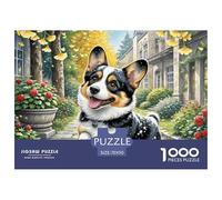 Pembroke Welsh Corgi Puzzles 1000 Pieces for Adults Educational Games Pet Dog Colourful,Fun,Challenging And Brainteasing Adults Jigsaw Puzzle Gifts for Men70x50cm/1000pcs