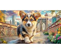 Pembroke-Welsh-Corgi Recycled Paper Jigsaw Puzzles 1000Pc Educational Games Fun and Challenging Family Game Great Gift Idea for Decompression 70x50/1000pcs