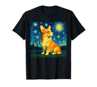 Pembroke Welsh Corgi Van Gogh Starry Night Cool Art T-Shirt