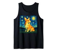 Pembroke Welsh Corgi Van Gogh Starry Night Cool Art Tank Top