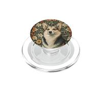 Pembroke Welsh Corgi William Morris Floral Design PopSockets PopGrip for MagSafe