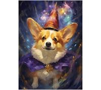 Pembroke Welsh Corgi Wizard Puzzles 1000 Pieces for Adults - Gift for Pembroke Welsh Corgi Owner - Funny Challenging Jigsaw Puzzle Perfect for Game Nights