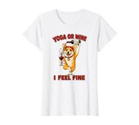 Pembroke Welsh Corgi Yoga or Wine I Feel Fine - DIGOR Value Graphic T-Shirt