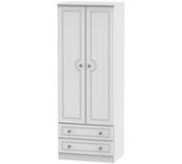Pembroke White 2 Door 2 Drawer Tall Wardrobe
