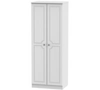 Pembroke White 2 Door Plain Tall Wardrobe