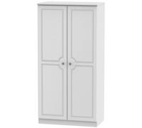 Pembroke White 2 Door Plain Wardrobe - H 182.4cm