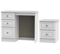 Pembroke White 2 Piece Bedroom Set with 2 Drawer Bedside