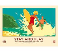 Pembrokeshire Coast National Park 60th Anniversary Stay And Play Retro Poster