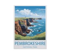 Pembrokeshire Coast National Park，Jigsaw Puzzles for Adults 1000 Piece, Teens Boys Girls Puzzles Sturdy Tight Fitting Pieces,Letters On Back for Ideal Challenging And Gift（38x26cm）-CQ10