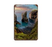 Pembrokeshire Coast National Park Retro Poster Metal Tin Sign Chic Art Retro Iron Painting Bar People Cave Cafe Family Garage Poster Wall Decoration 8x12inch(20x30cm)