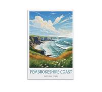 Pembrokeshire Coast National Park Vintage Travel Poster Lake 16x24inch(40x60cm) Print Home Bedroom Office Living Room Decor Canvas Poster